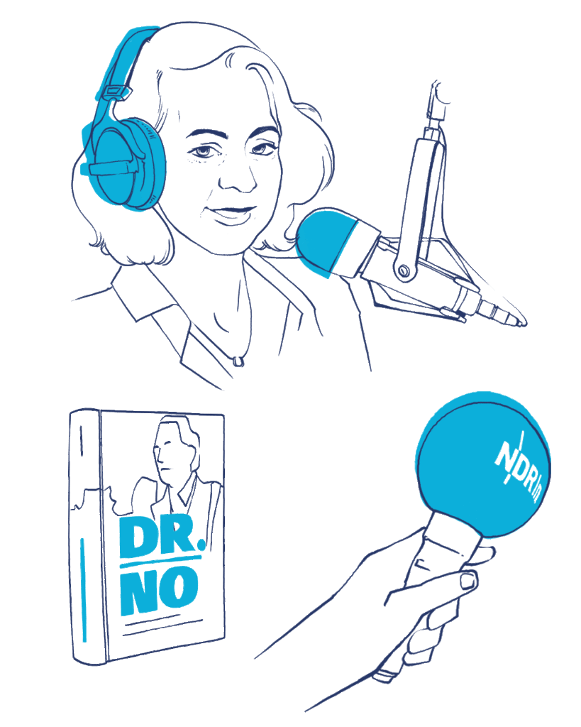 Geldfrau - Illustration der beruflichen Stationen von Dani Parthum
