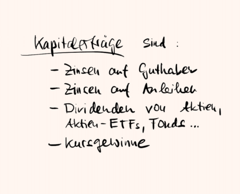 Freistellungsauftrag - das sind Kapitalerträge