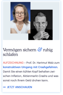 Geldfrau trifft Hartmut Walz. Damit sind Sie sehr gut beraten statt verraten!