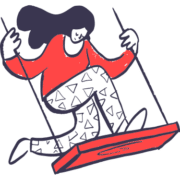 Frau hat Freude an ihrem Geld. Mit Leichtigkeit Geld sparen.