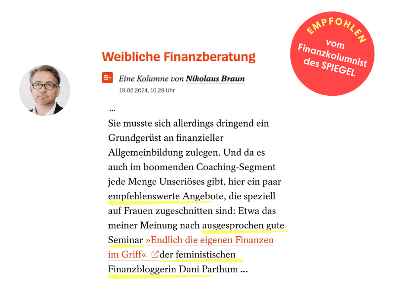 Medienpräsenz von Ökonomin Dani Parthum - ZDF, Spiegel, WDR, NDR, Capital und Zeit Online.