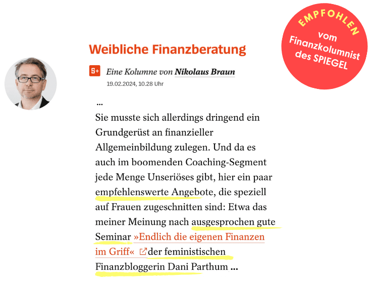 Medienpräsenz von Ökonomin Dani Parthum - ZDF, Spiegel, WDR, NDR, Capital und Zeit Online.